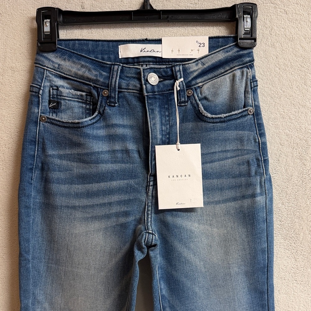 KanCan Women's Medium Blue High-Rise Skinny Jeans